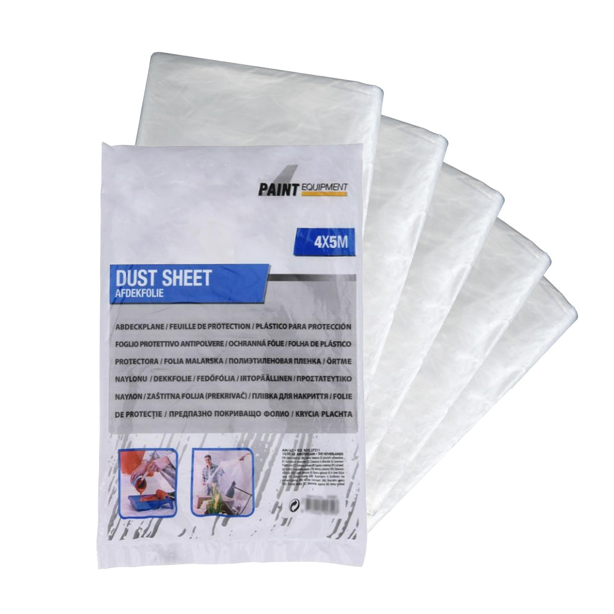 Clear Dust Sheets 4x5m - Set of 5 by GEEZY - UKBuyZone