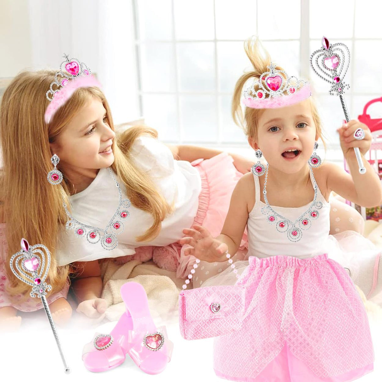 Princess Costume for Girls with Accessories by The Magic Toy Shop - UKBuyZone