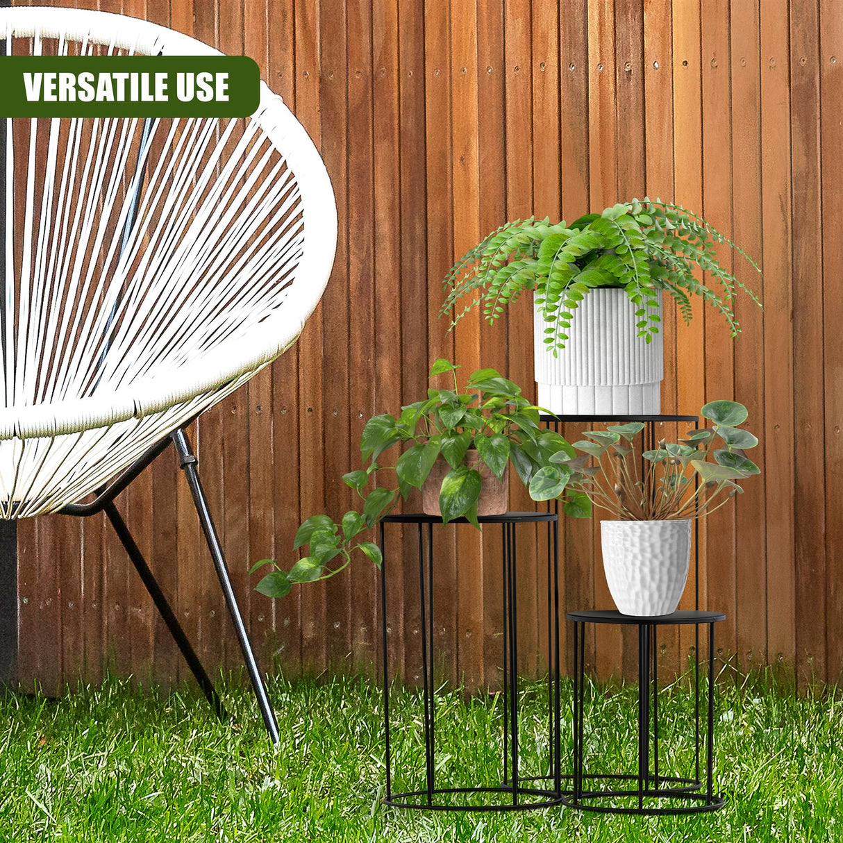 Indoor Plant Stands Set of 3 by GEEZY - UKBuyZone