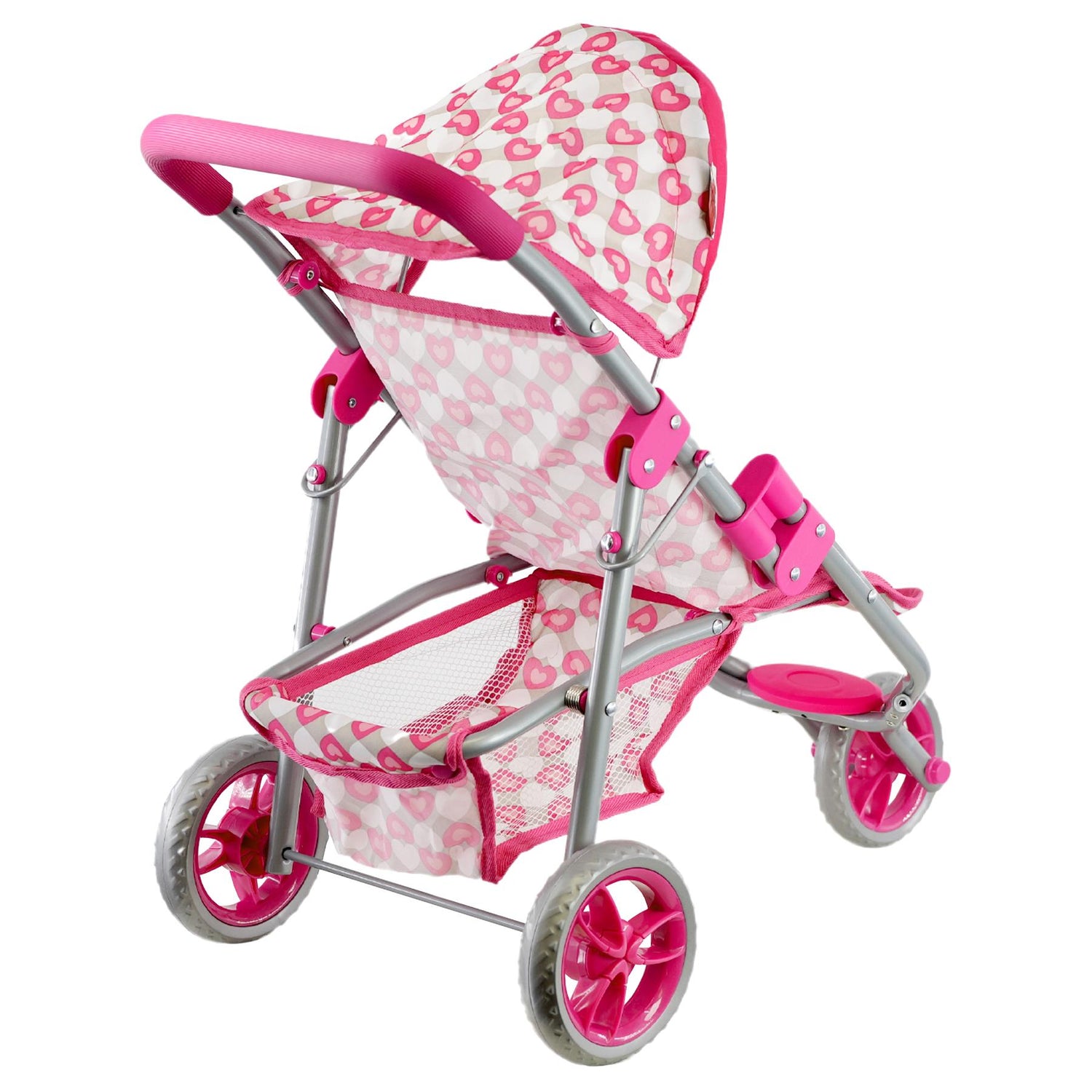 Baby Doll Pink Foldable Jogger Stroller by BiBi Doll - UKBuyZone