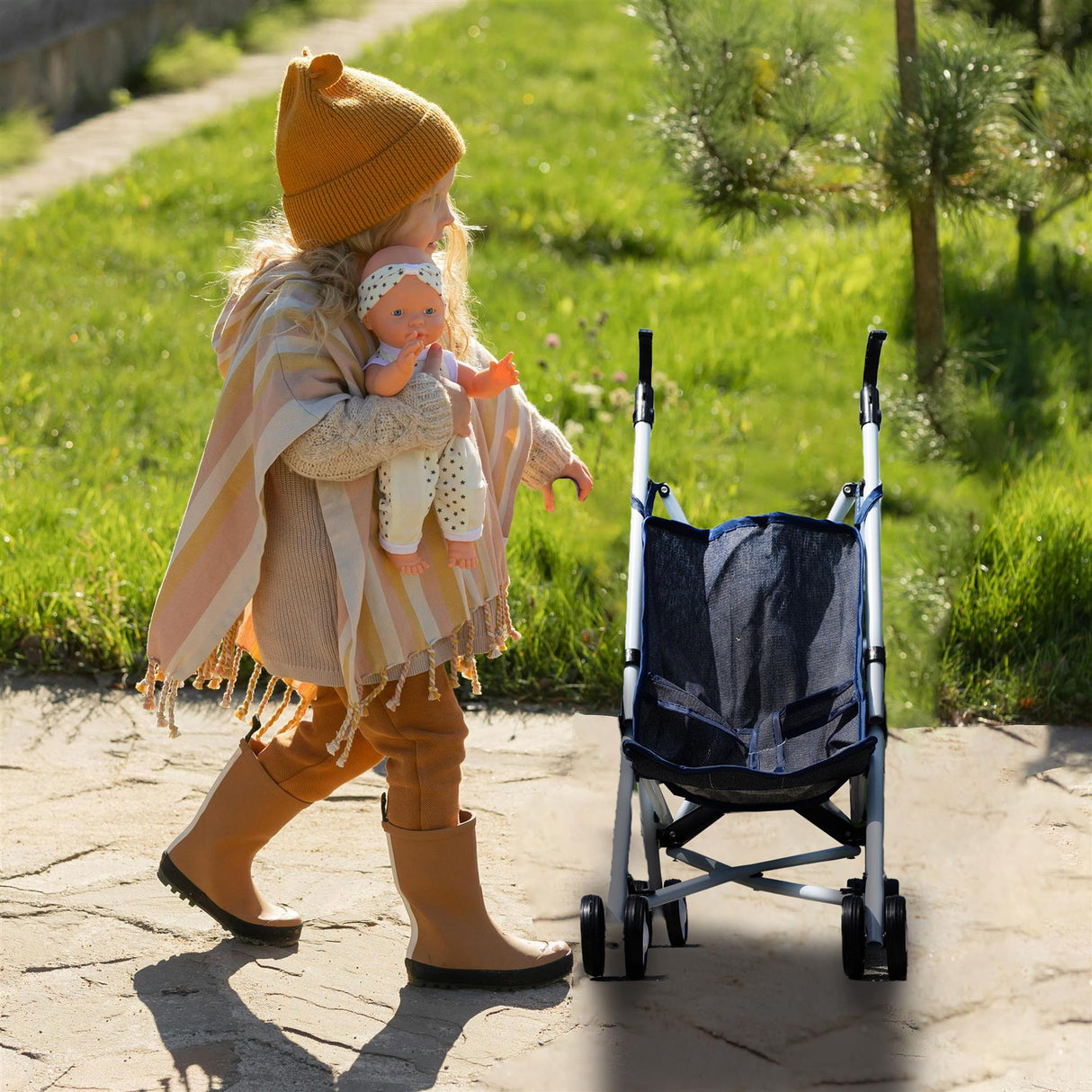 Black Baby Doll Foldable Stroller by BiBi Doll - UKBuyZone