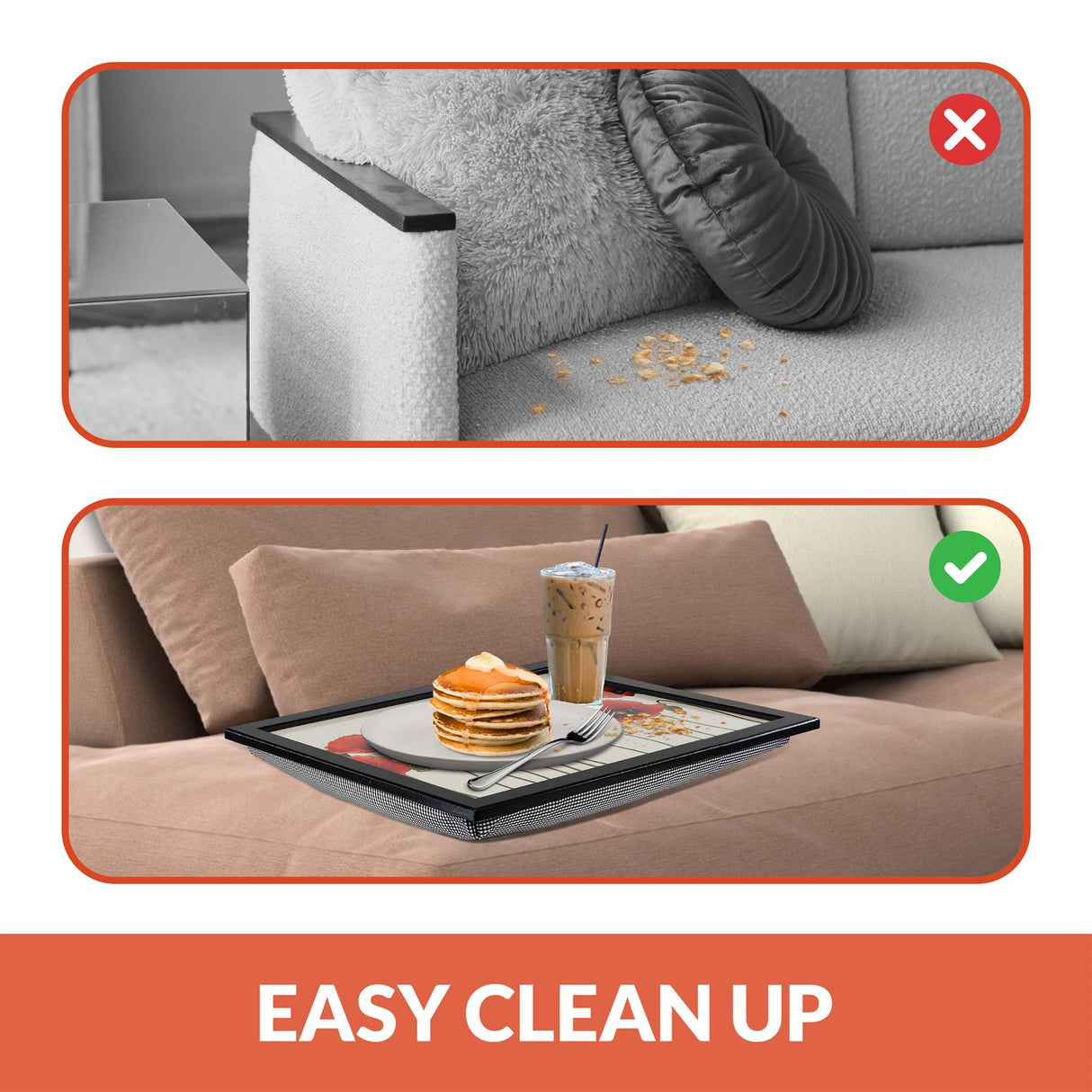 Lap Tray With Bean Bag Cushion (Poppies) by Geezy - UKBuyZone