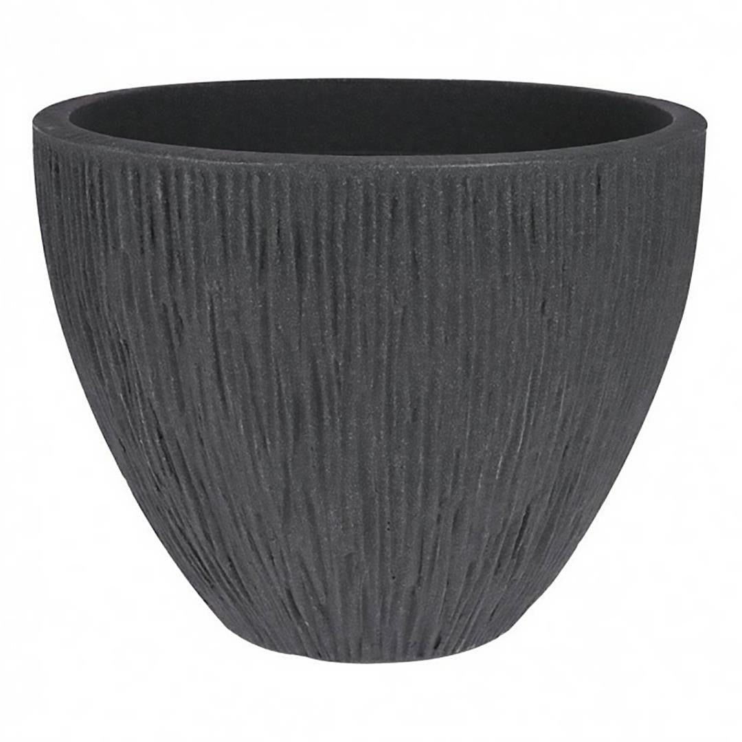 Large Anthracite Round Indoor Outdoor Flower Pot by GEEZY - UKBuyZone