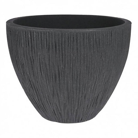 Large Anthracite Round Indoor Outdoor Flower Pot by GEEZY - UKBuyZone