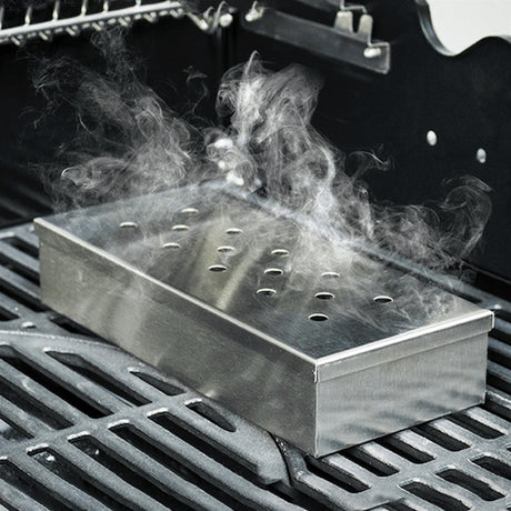 BBQ Smoker Box for Wooden Chips by GEEZY - UKBuyZone