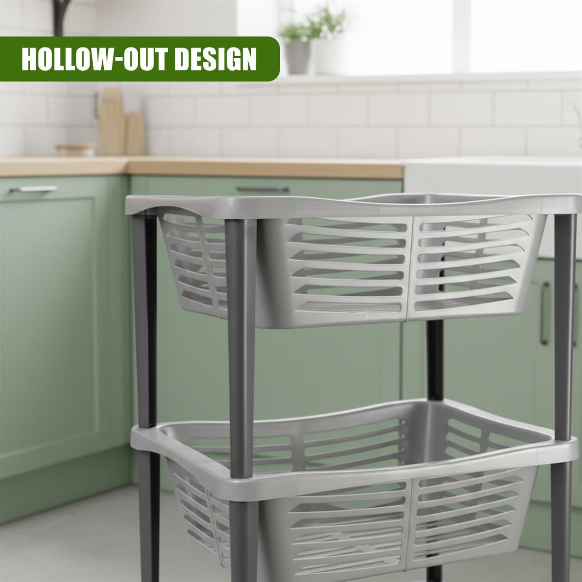 3-Tier Vegetable Trolley