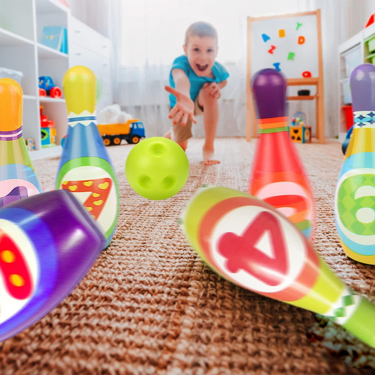 Kids Educational Bowling Play Set by The Magic Toy Shop - UKBuyZone