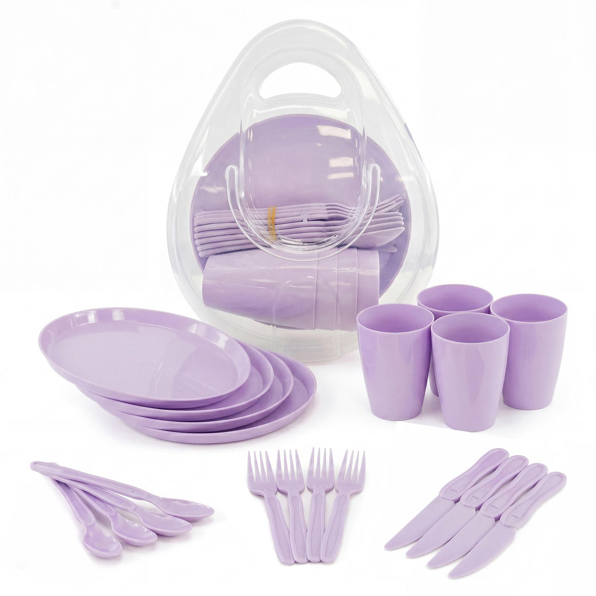 21 Piece Purple Picnic Set