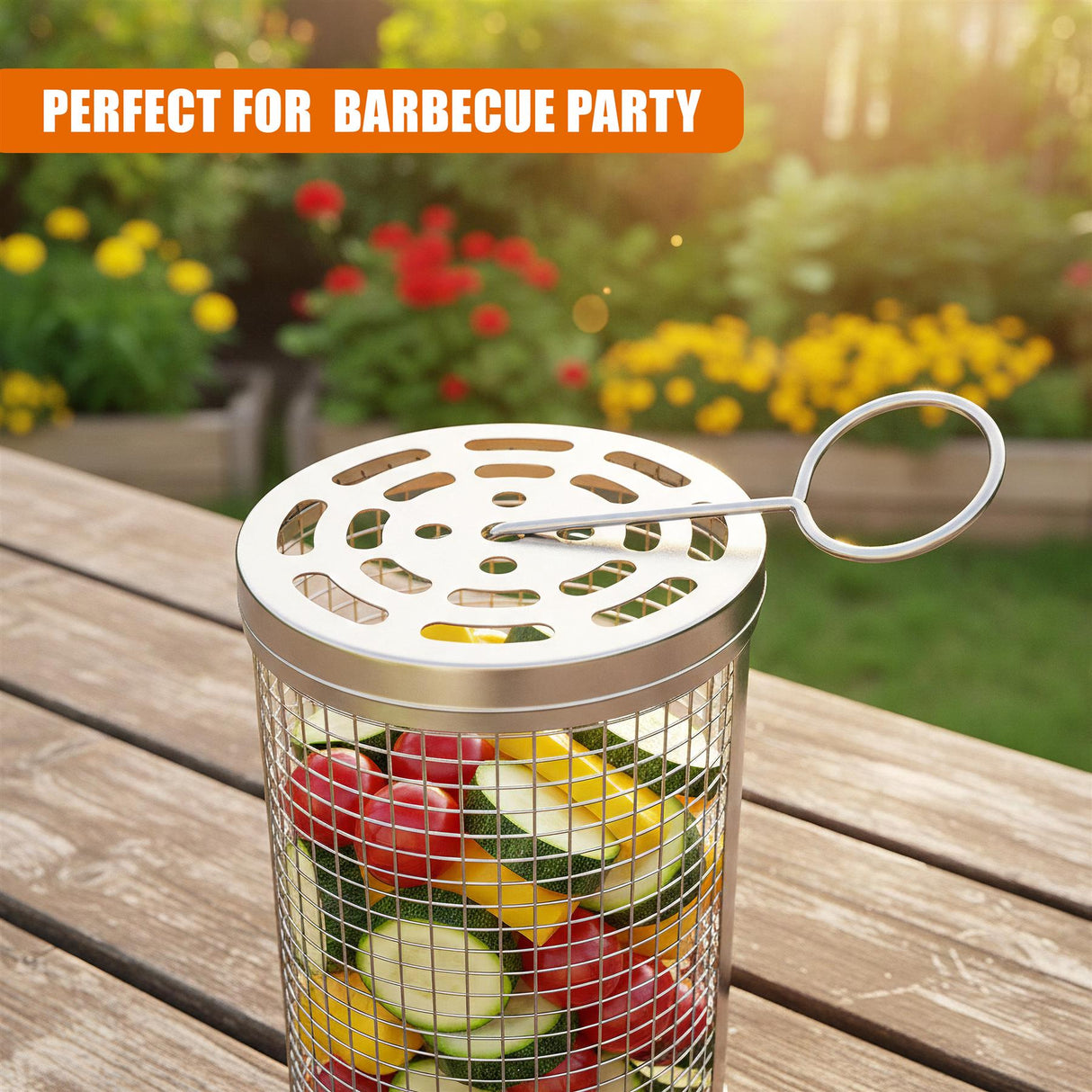 Rolling Grill Basket