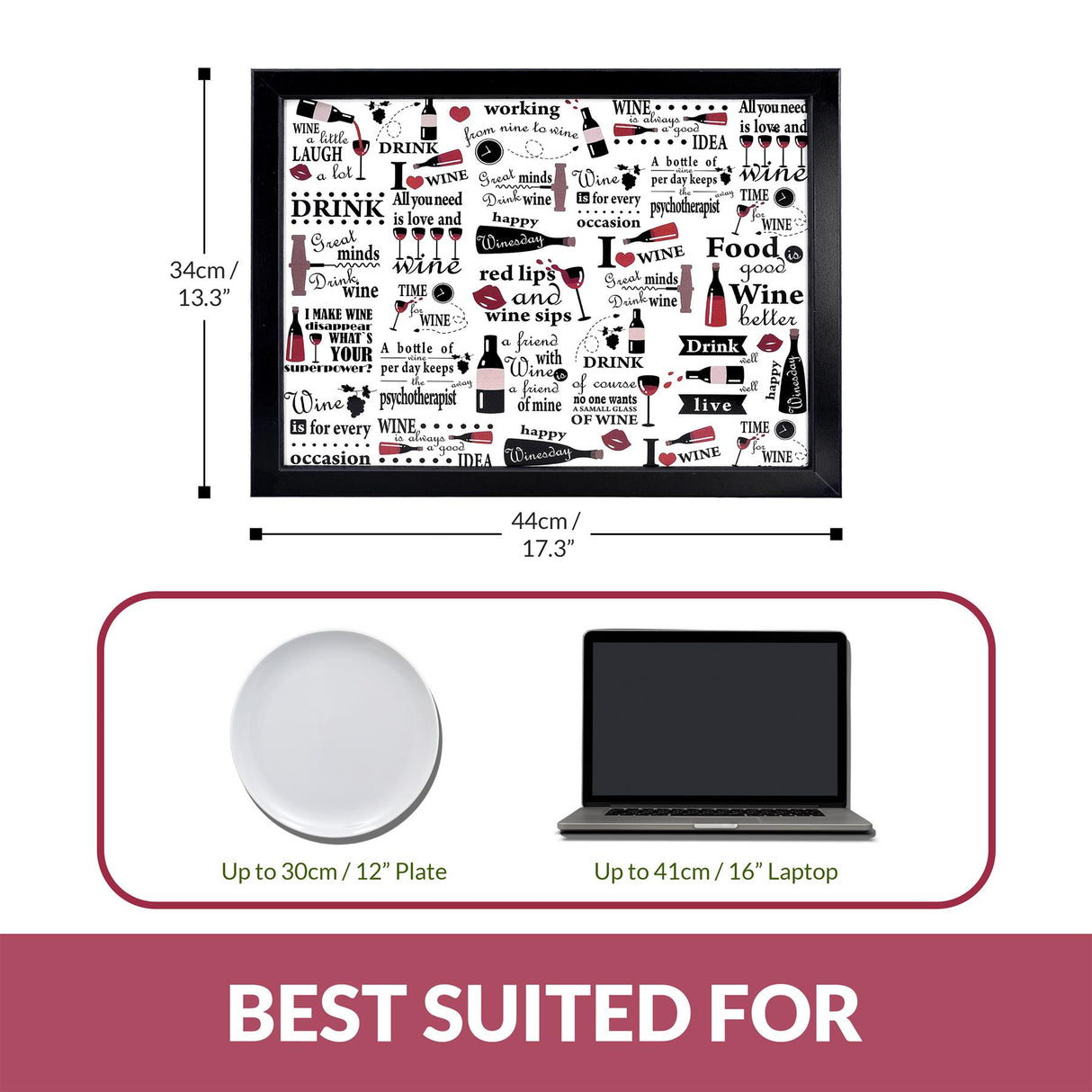 Wine Design Tray With Bean Bag Cushion by Geezy - UKBuyZone