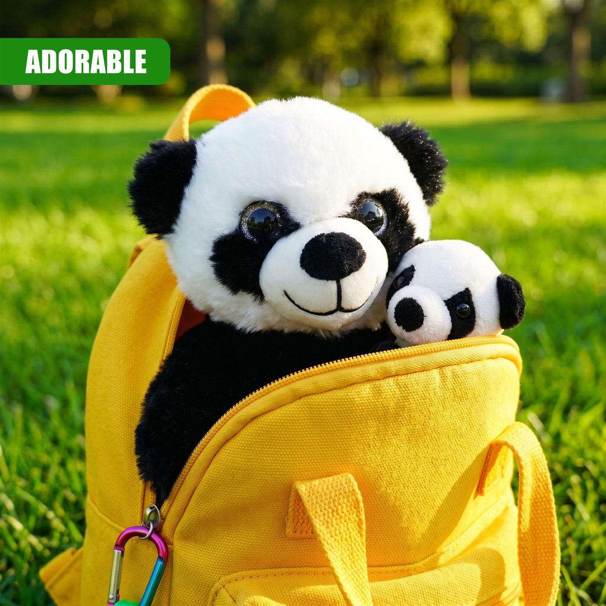 9.5" Mum & Baby Panda Soft Toy