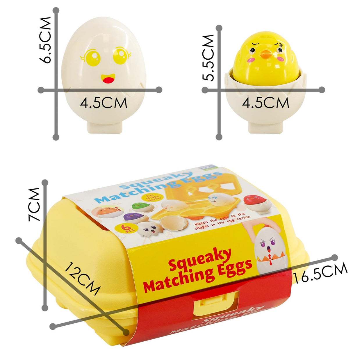 Hide n Squeak Matching Eggs Color & Shape Sorter by The Magic Toy Shop - UKBuyZone