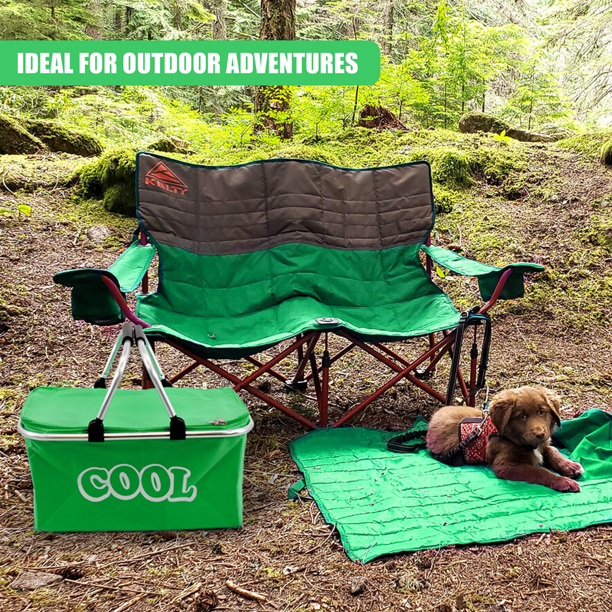 Green Cooler Basket Bag by Geezy - UKBuyZone