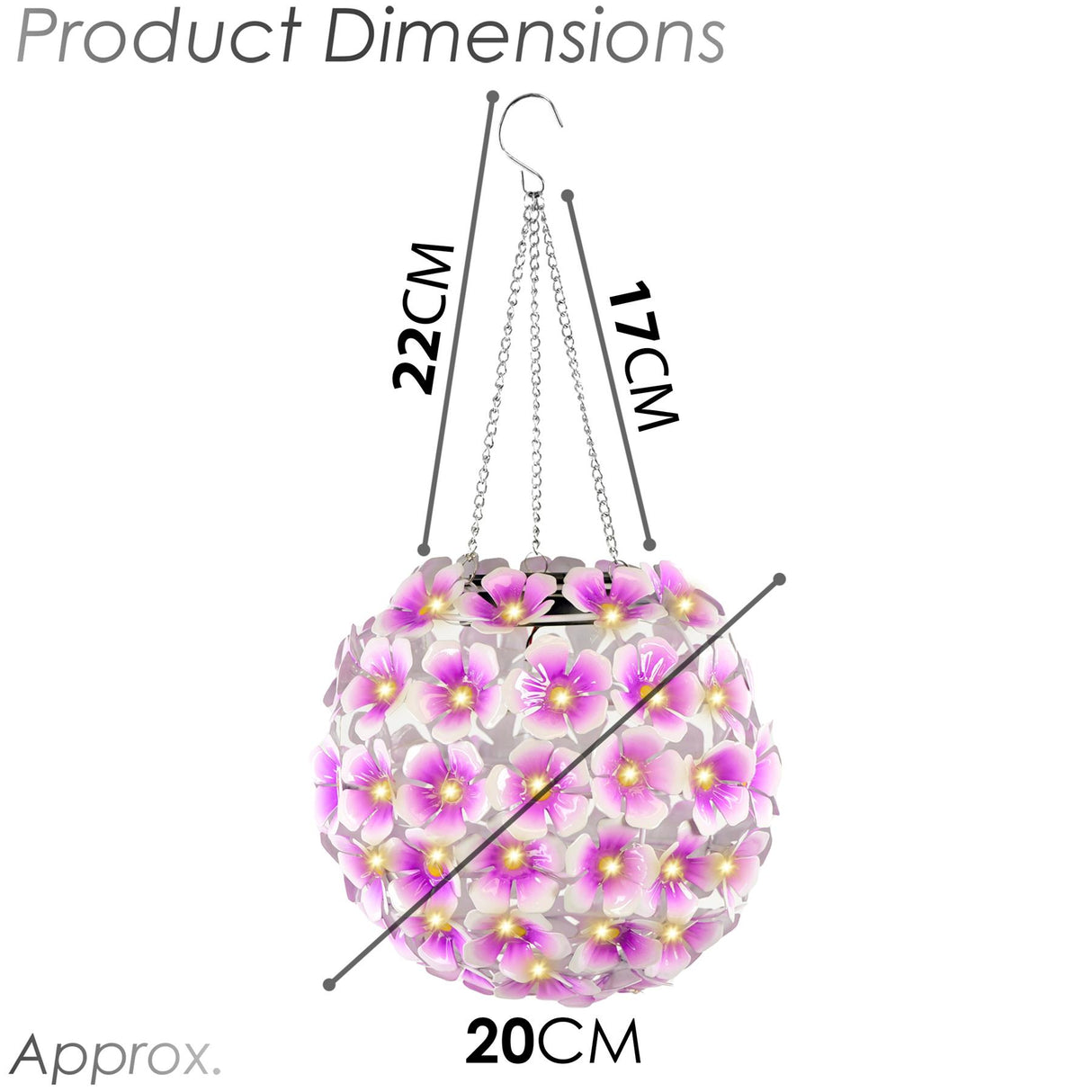 Solar Hanging Flower Ball Light by GEEZY - UKBuyZone