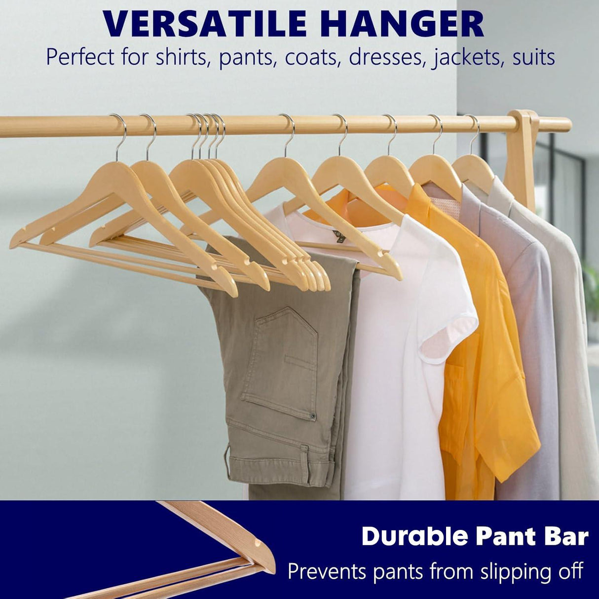 Wooden Coat Hangers by GEEZY - UKBuyZone