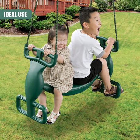 Tandem Swing with Two Seats by The Magic Toy Shop - UKBuyZone