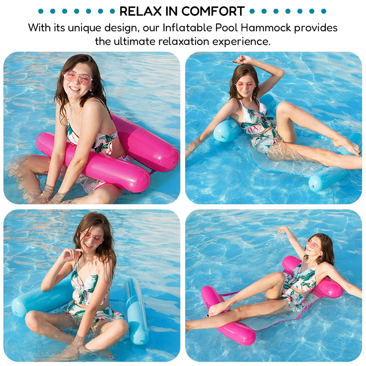 Floating Inflatble Water Hammock Set of 3 by GEEZY - UKBuyZone