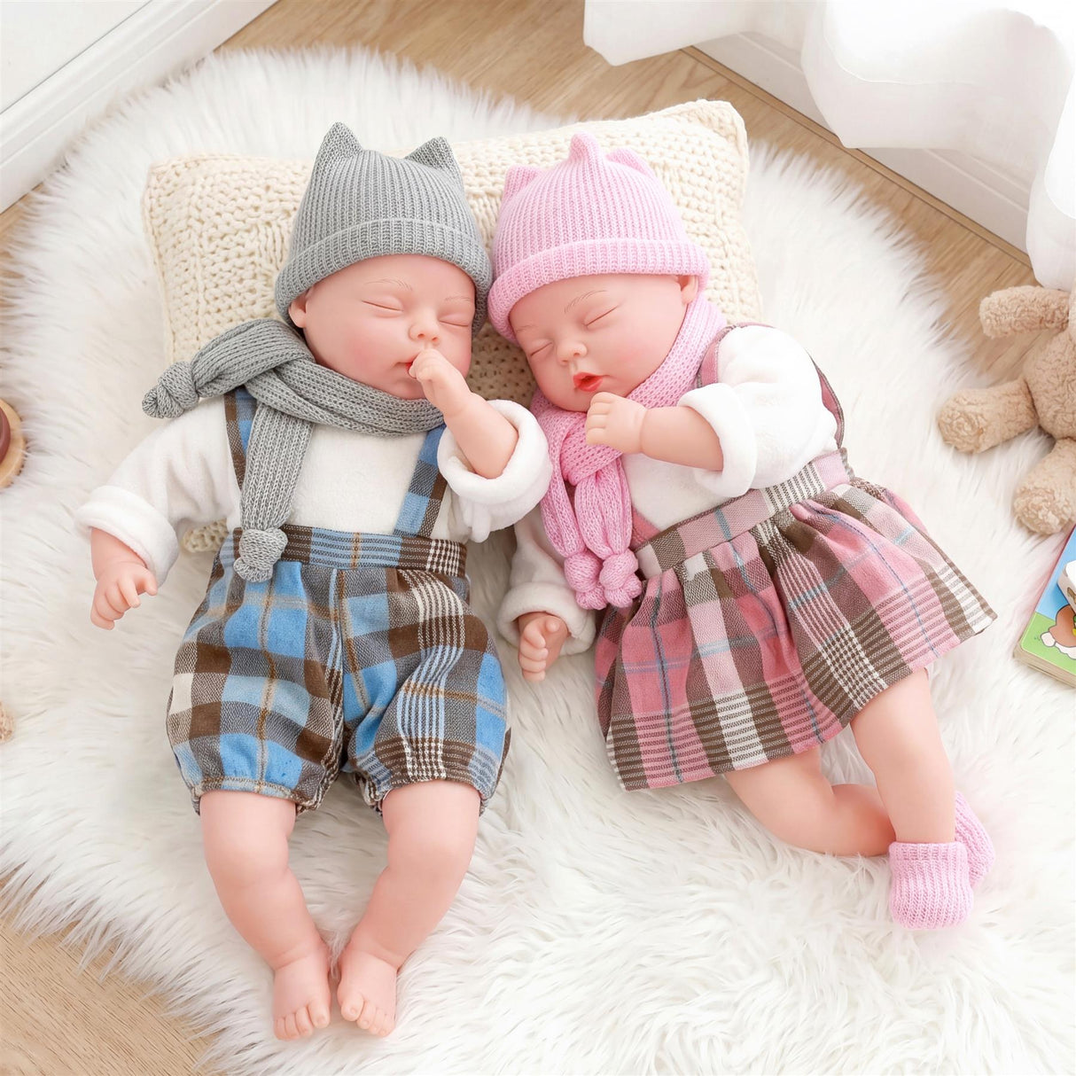 BiBi Baby Doll - Pink Tartan (45 cm / 18")