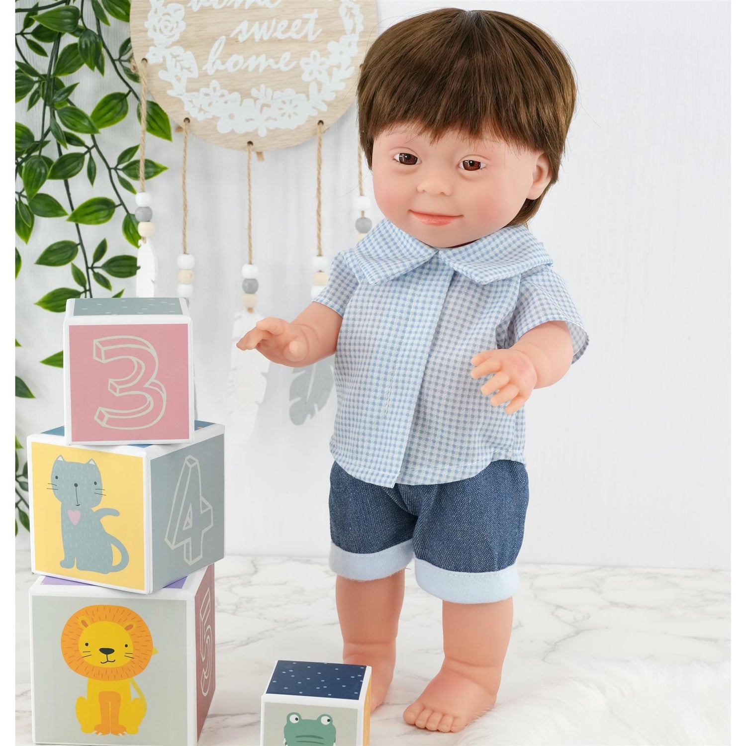 BiBi Doll Down Syndrome Boy - Brown Hair (36 cm / 14") by BiBi Doll - UKBuyZone