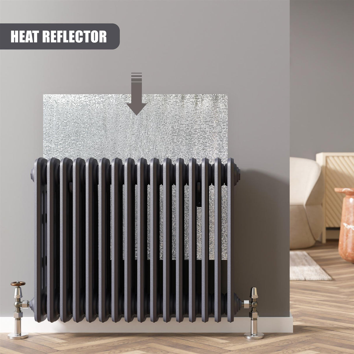 Radiator Foil 50x400 cm by GEEZY - UKBuyZone