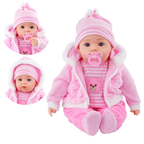 Baby Pink Bibi Baby Doll Toy With Dummy & Sounds by BiBi Doll - UKBuyZone