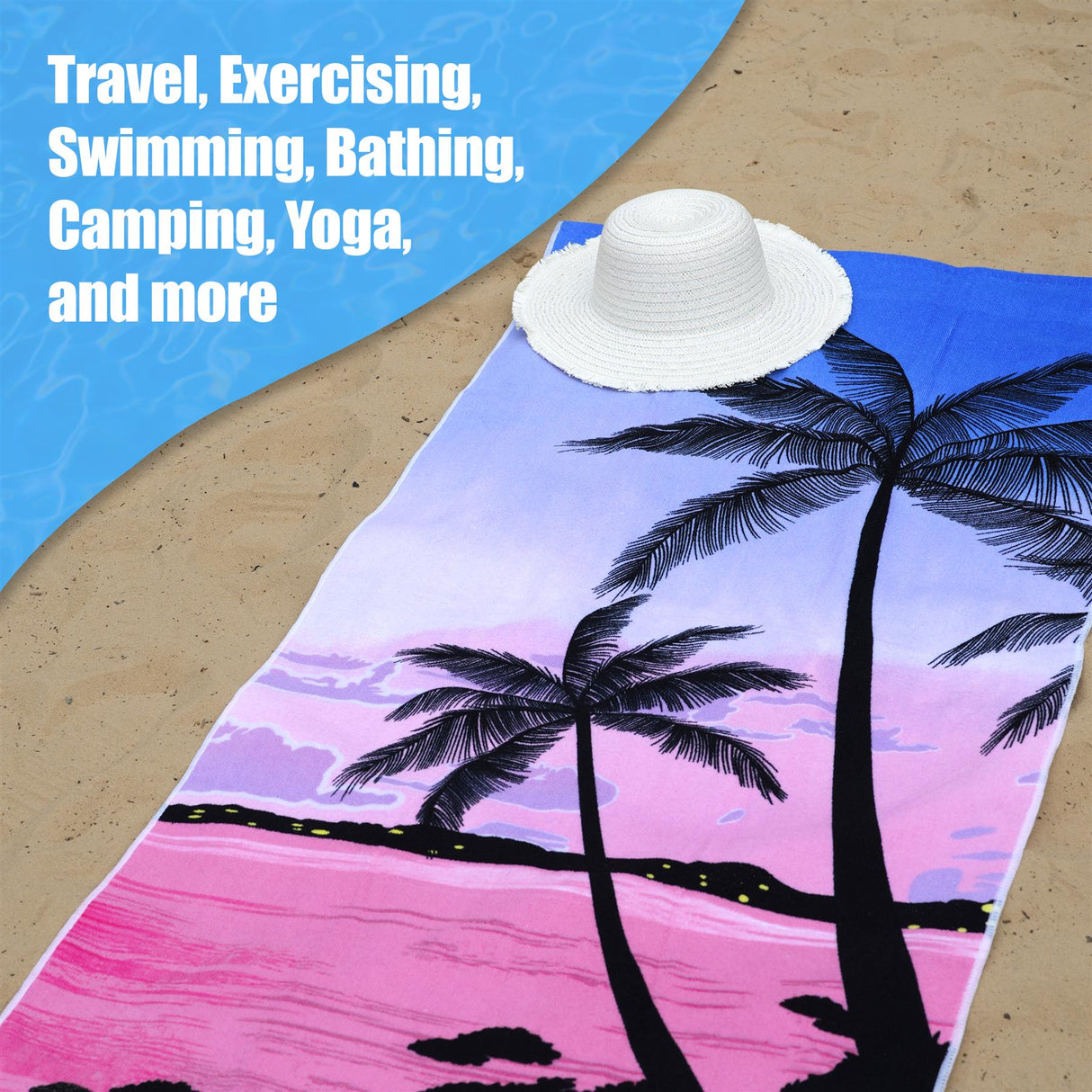 Sunset Design Large Towel by Geezy - UKBuyZone