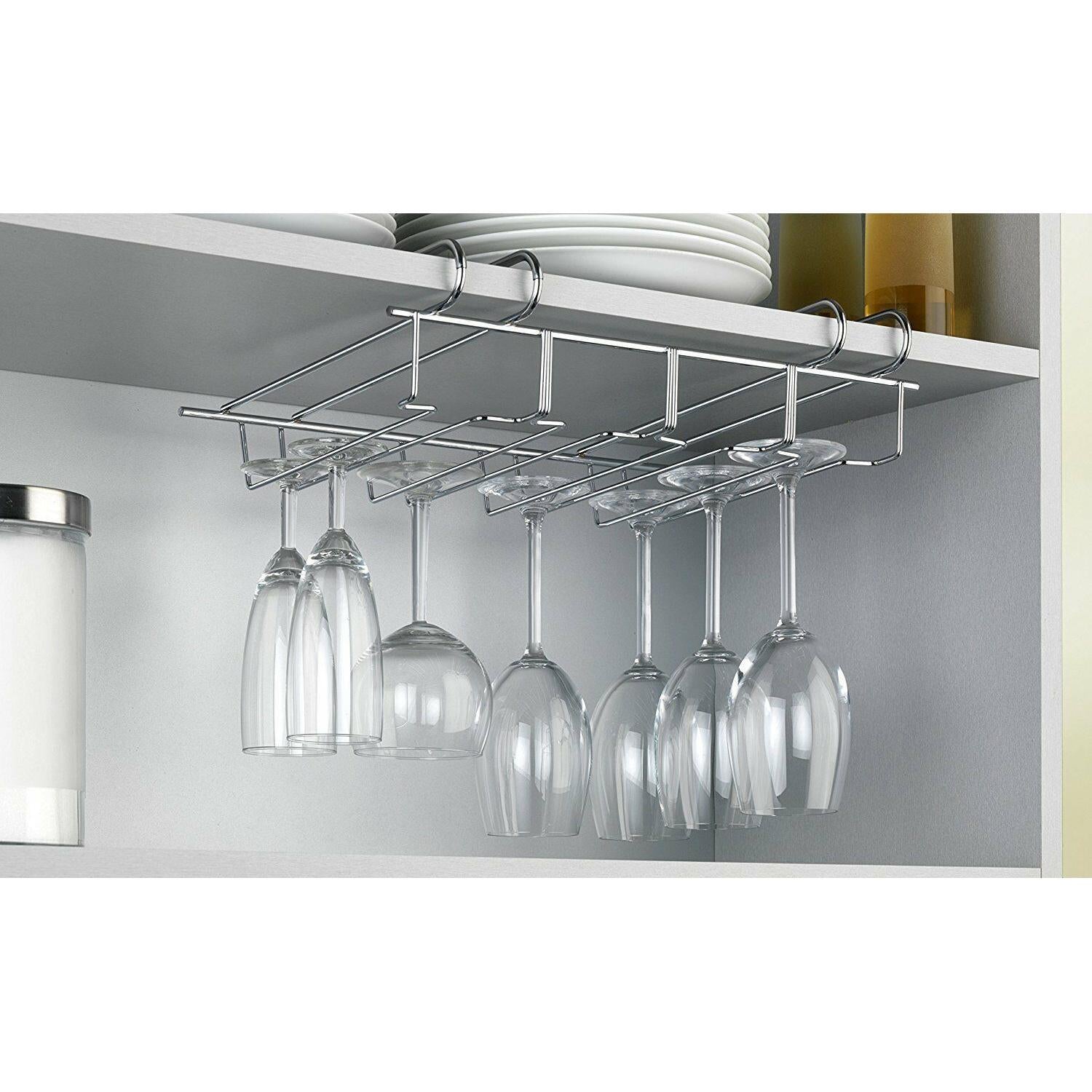 Under Shelf Wine Glass Rack by MTS - UKBuyZone