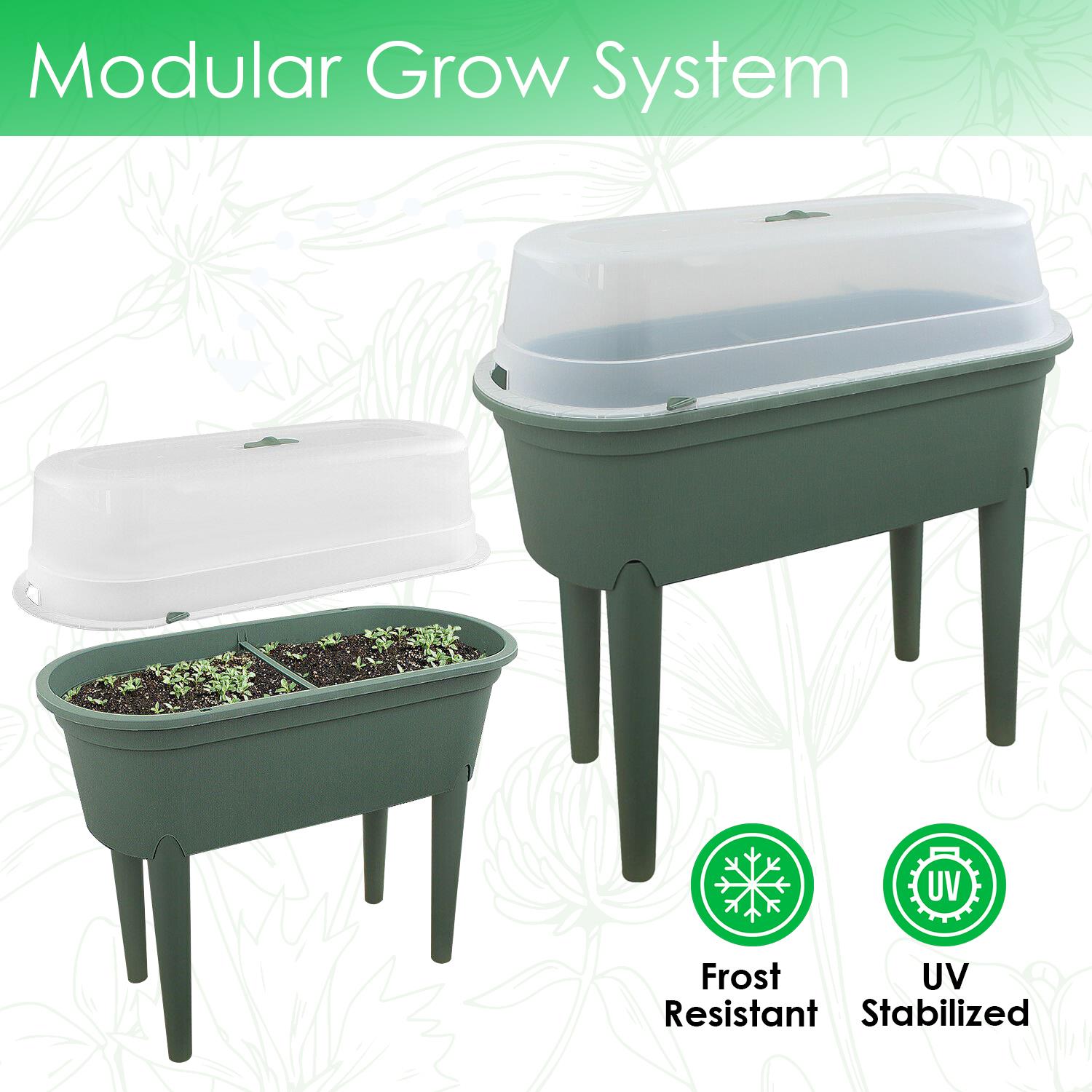 Green Raised Garden Bed Planter With Lid and Legs by Geezy - UKBuyZone