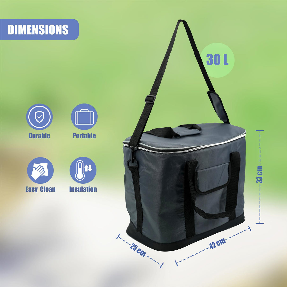 Extra Large 60 Can 30L Insulated Cool Bag Cooler Picnic Drinks Carrier Tote by Geezy - UKBuyZone