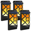 Solar Powered LED Flame Light Wall Mounted by GEEZY - UKBuyZone