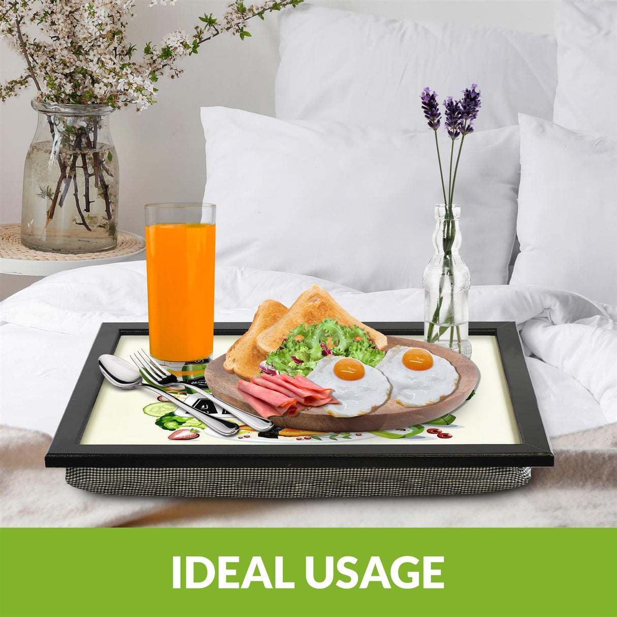 Lap Tray With Bean Bag Cushion (Bon Appetit) by Geezy - UKBuyZone