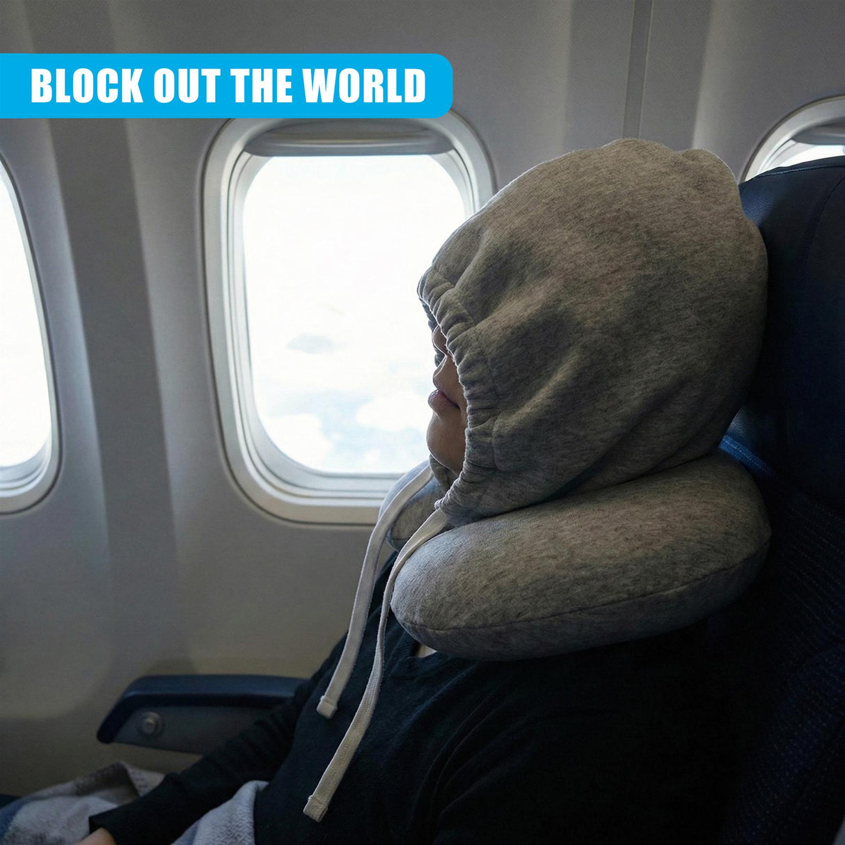 Soft Hooded Neck Travel Pillow