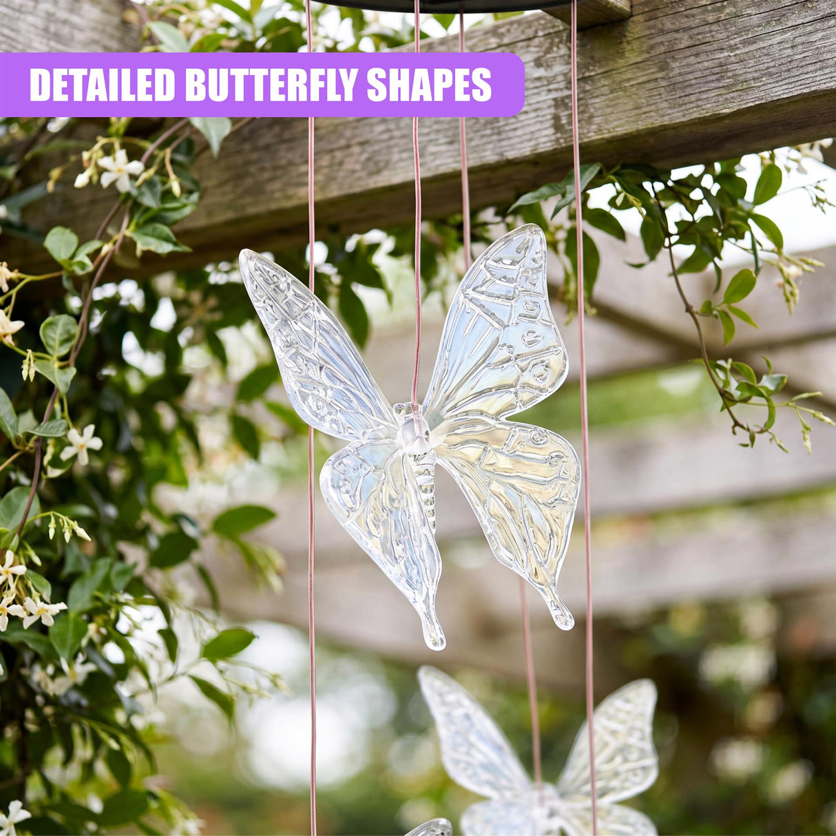Solar Butterfly LED Wind Chimes