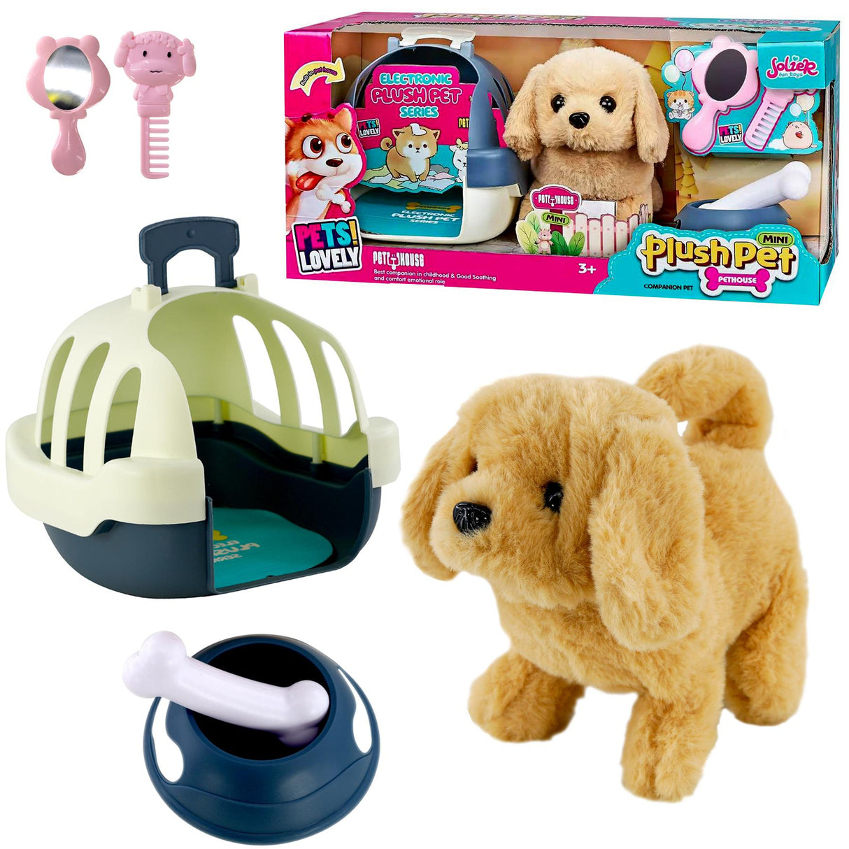 Electronic Plush Dog Carrier Set by The Magic Toy Shop - UKBuyZone