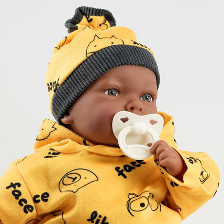 BiBi Black Baby Doll "Jax" (45 cm / 18") by BiBi Doll - UKBuyZone