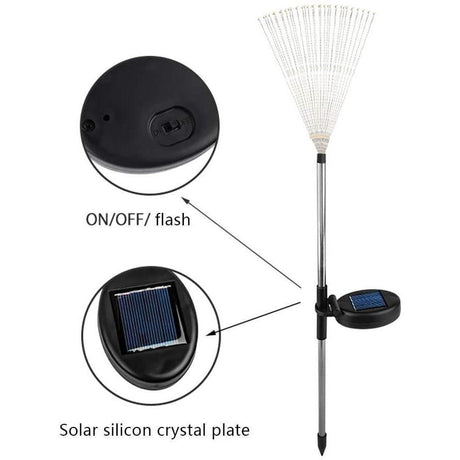 90 LED Starburst Solar Lights Multiple Colours by GEEZY - UKBuyZone