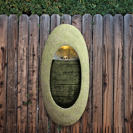 Wall Design Water Feature Outdoor With LED by GEEZY - UKBuyZone