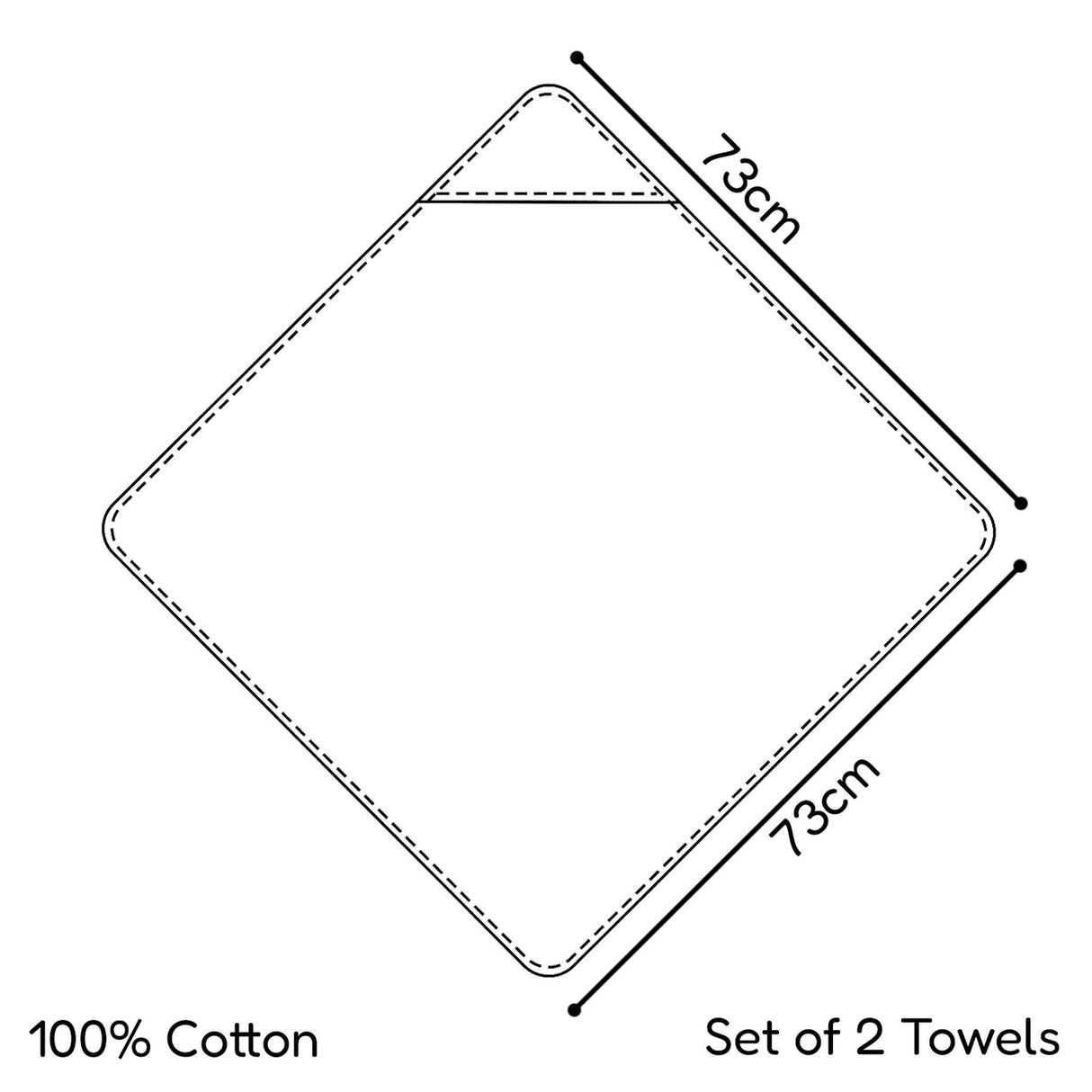 Pack of 2 Hooded Baby Bath Towels