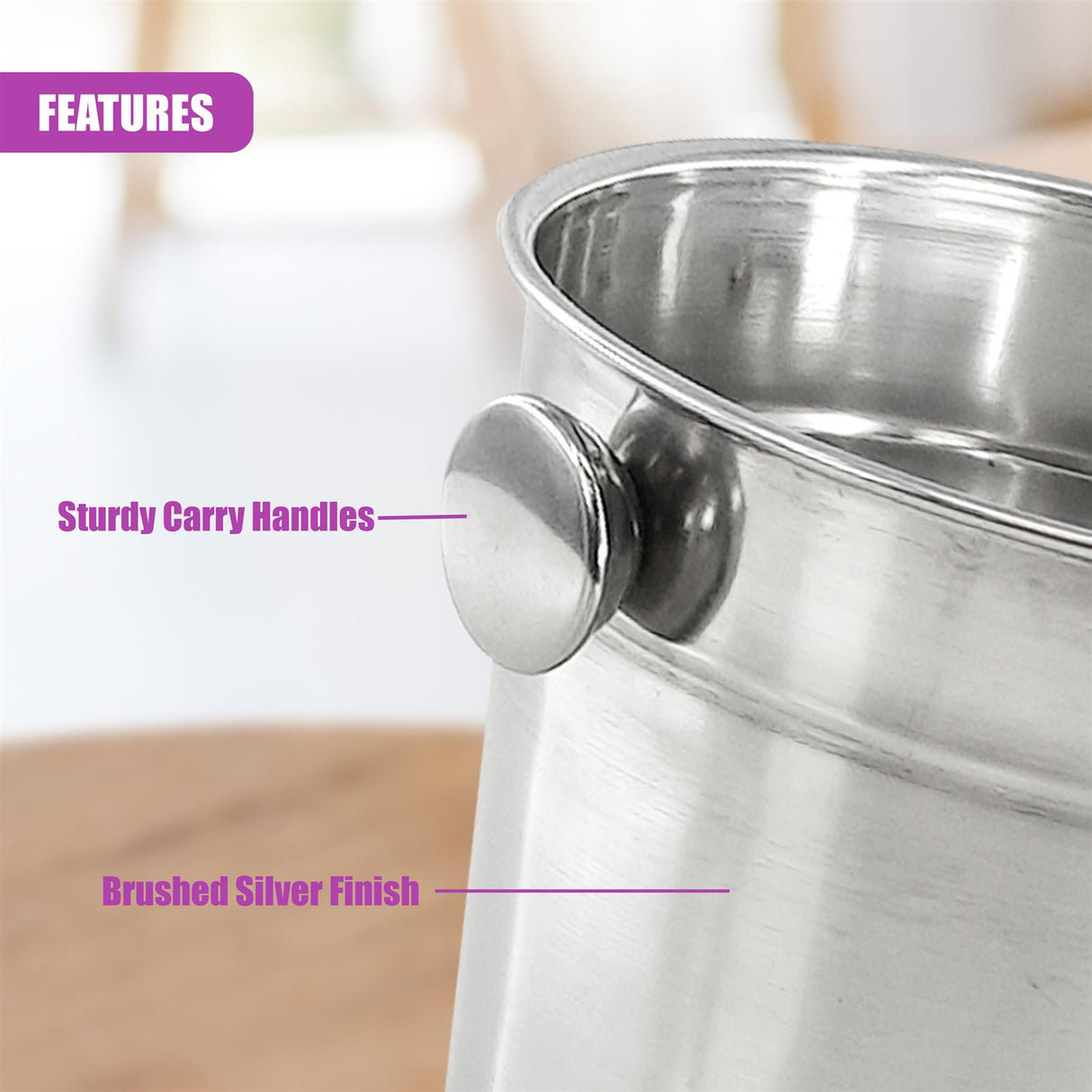Mini Ice Bucket with Handles by GEEZY - UKBuyZone