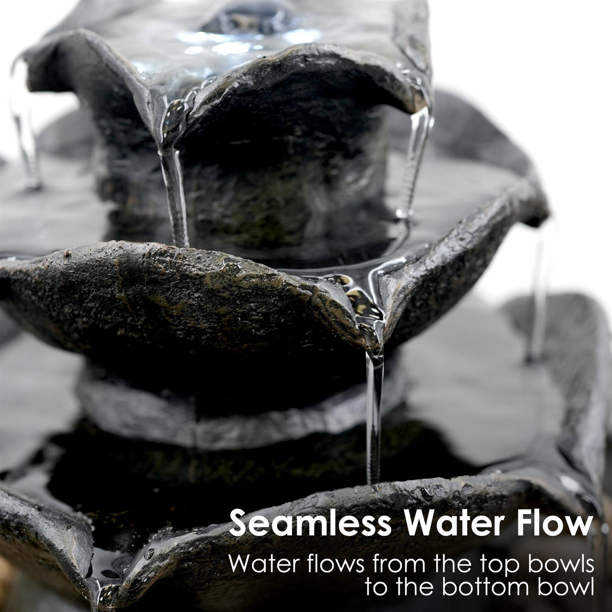 Waterfall Water Feature Indoor With LED by GEEZY - UKBuyZone