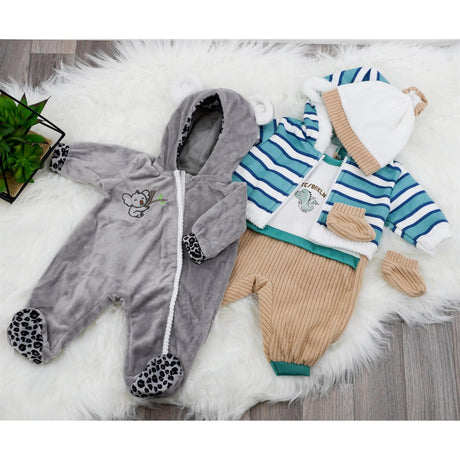BiBi Outfits - Set of Two Doll Clothes (Koala & Stripy) (45 cm / 18") by BiBi Doll - UKBuyZone