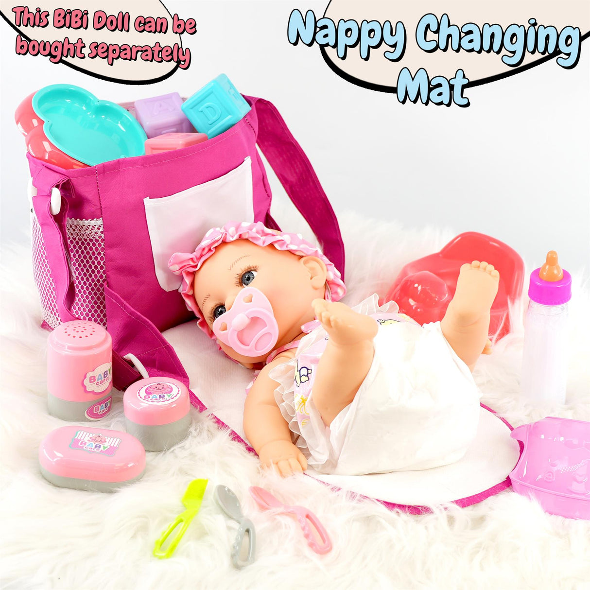 Doll Changing Bag With Accessories by BiBi Doll - UKBuyZone