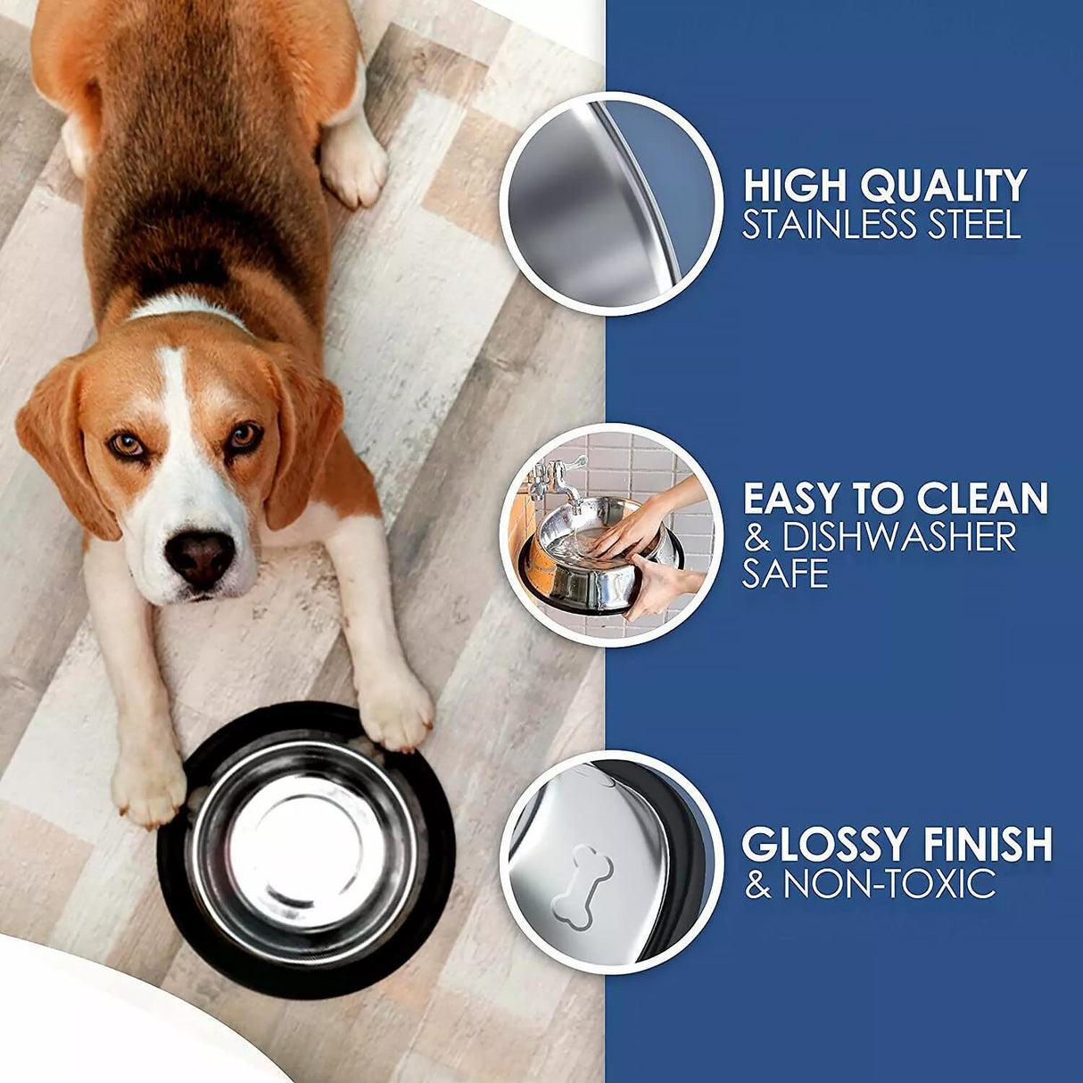 Stainless Steel Dog Bowl by GEEZY - UKBuyZone