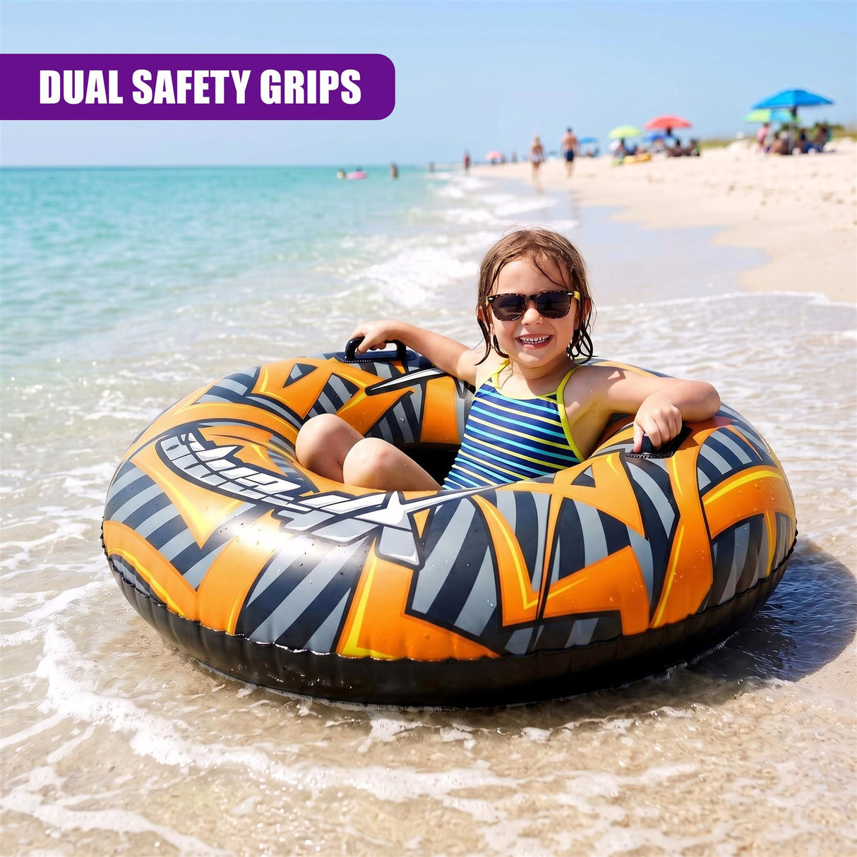 Inflatable Pool Ring 47" - Orange