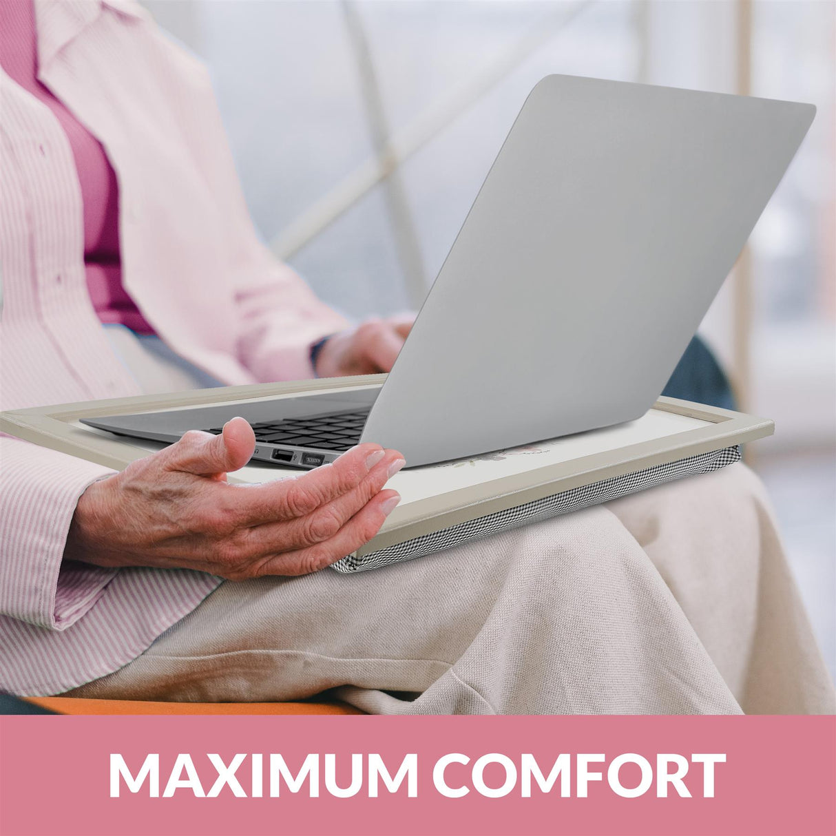 Live a Beautiful Life Lap Tray With Bean Bag Cushion by GEEZY - UKBuyZone