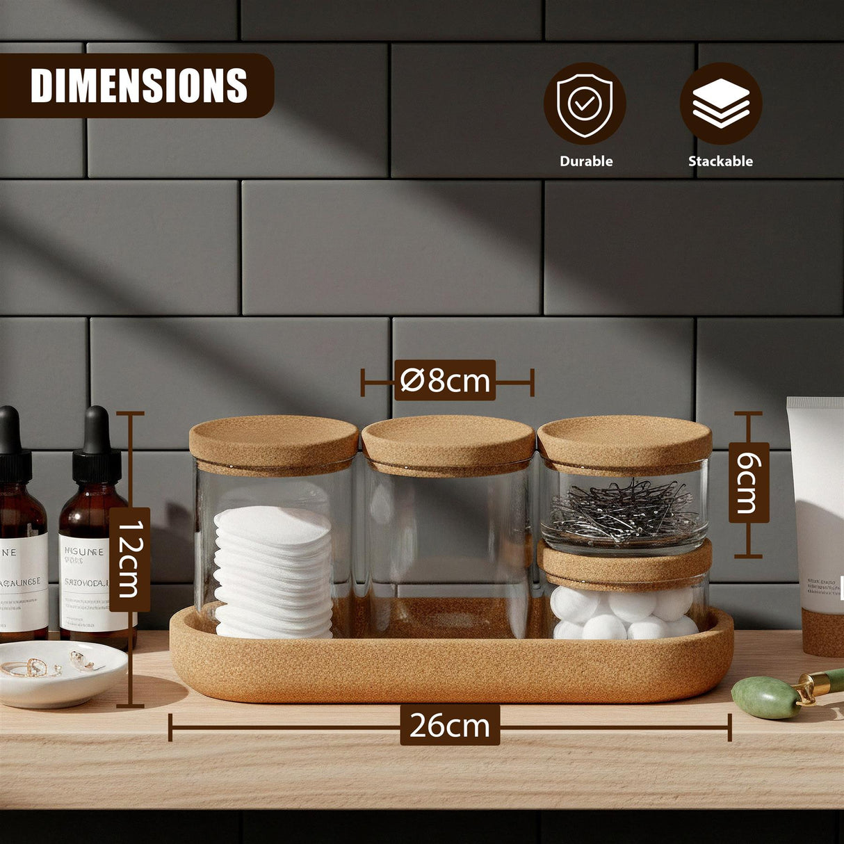 Makeup Organising Jar Set