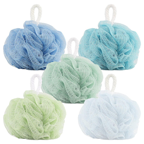 Body Loofah Set of 5 with Mesh Storage Bag by GEEZY - UKBuyZone