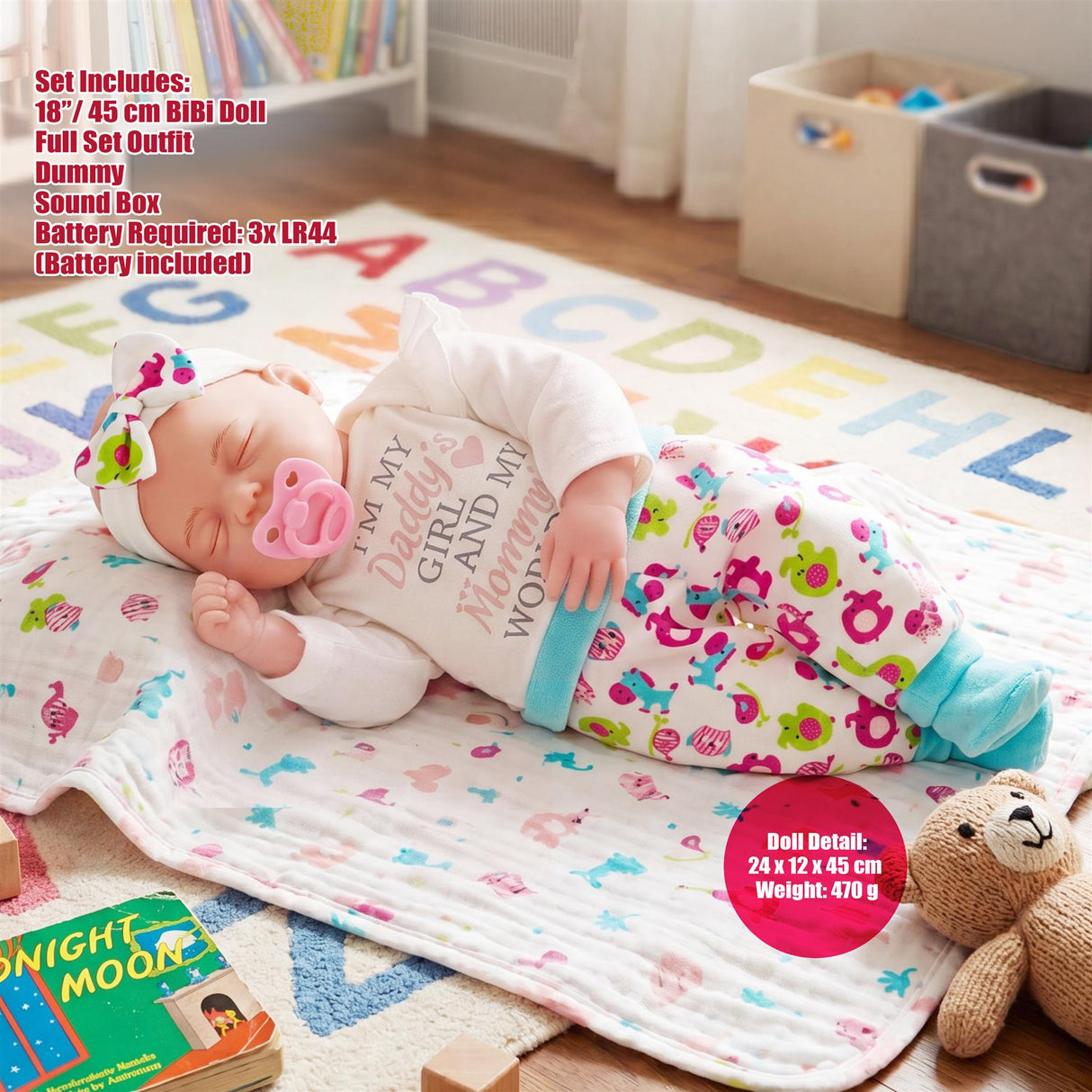 BiBi Baby Doll - Slogan (45 cm / 18")