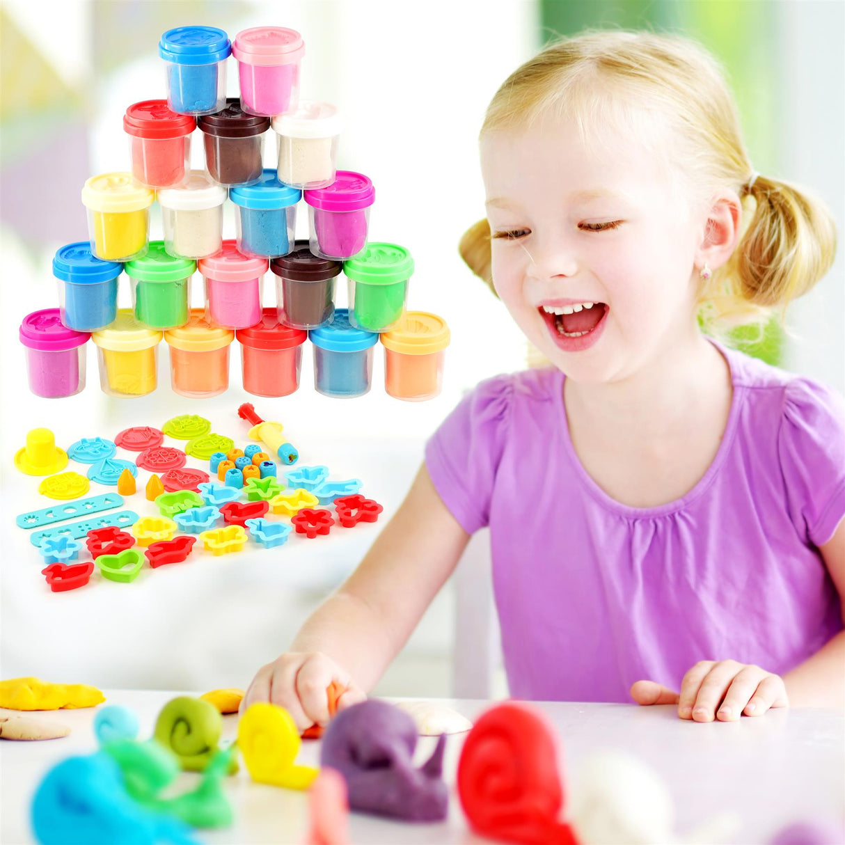 Kids 62 Pieces Dough Kit by The Magic Toy Shop - UKBuyZone