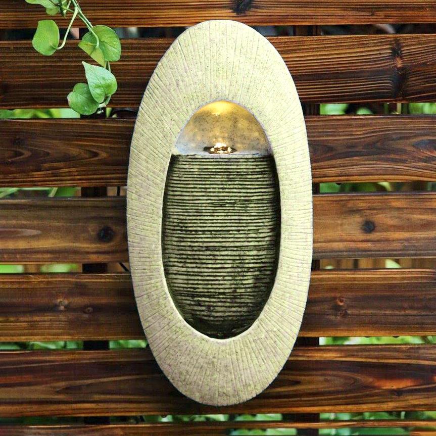 Wall Design Water Feature Outdoor With LED by GEEZY - UKBuyZone